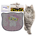Covoras litiera pentru colectarea granulelor de nisip, Paws & Whiskers, Kdkafa0219, 50% PVC/50% poliester, Multicolor