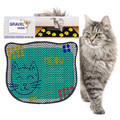 Covoras litiera pentru colectarea granulelor de nisip, Paws & Whiskers, Kdkafa0220, 50% PVC/50% poliester, Multicolor
