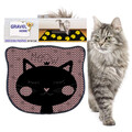 Covoras litiera pentru colectarea granulelor de nisip, Paws & Whiskers, Kdkafa0228, 50% PVC/50% poliester, Multicolor