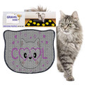 Covoras litiera pentru colectarea granulelor de nisip, Paws & Whiskers, Kdkafa0243, 50% PVC/50% poliester, Multicolor
