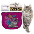 Covoras litiera pentru colectarea granulelor de nisip, Paws & Whiskers, Kdkafa0244, 50% PVC/50% poliester, Multicolor