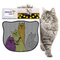 Covoras litiera pentru colectarea granulelor de nisip, Paws & Whiskers, Kdkafa0250, 50% PVC/50% poliester, Multicolor