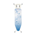 Masa de calcat, Brabantia B, Ice Water, 124x38 cm, 7 pozitii de reglare, otel/bumbac