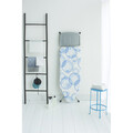 Masa de calcat, Brabantia C, Bubbles, 124x45 cm, 7 pozitii de reglare, cu suport statie de calcat, polipropilena/otel/bumbac