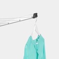 Uscator de rufe rotativ cu 4 brate + cu suport fixare pamant, Brabantia, Essential Metallic, 40 m capacitate de uscare, otel, gri