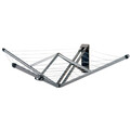 Uscator rufe cu montare pe perete + husa de protectie, Brabantia, WallFix, 24 m capacitate de uscare, cu fixare pe perete, otel, gri metalizat
