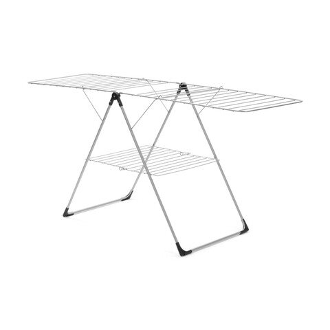 Uscator de rufe extensibil, Brabantia, T-Model, 20 m capacitate de uscare, otel, gri