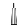 Perie de toaleta cu suport, Brabantia, ReNew Matt, 12x12x42 cm, otel, argintiu