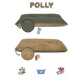 Pat pentru animale de companie, Paws & Whiskers, Polly Dog 35 x 50, Material exterior: 100% poliester, Verde / Smarald