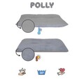 Pat pentru animale de companie, Paws & Whiskers, Polly Dog 35 x 50, Material exterior: 100% poliester, Gri deschis / Gri