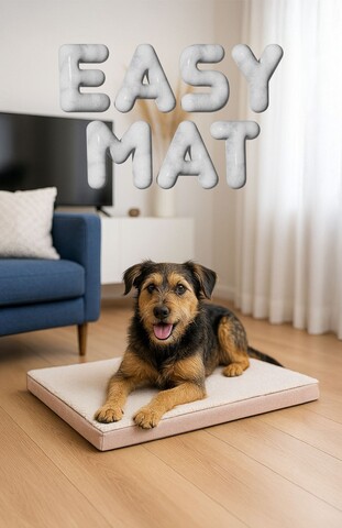Pat pentru animale de companie, Paws & Whiskers, Easy Mat 60 x 80, Material exterior: 100% poliester, Bej