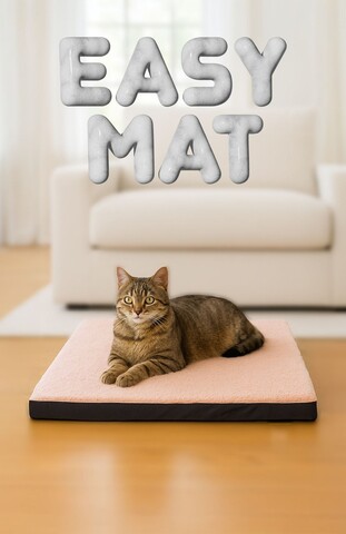 Pat pentru animale de companie, Paws & Whiskers, Easy Mat 60 x 80, Material exterior: 100% poliester, Roz