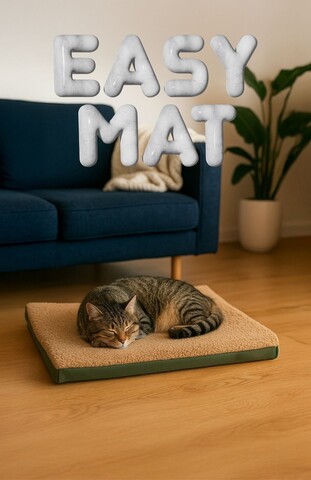 Pat pentru animale de companie, Paws & Whiskers, Easy Mat 80 x 100, Material exterior: 100% poliester, Verde