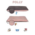Pat pentru animale de companie, Paws & Whiskers, Polly Dog 60 x 90, Material exterior: 100% poliester, Roz / Antracit