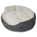 Pat pentru animale de companie, Paws & Whiskers, Coco S, Material exterior: 100% poliester, Gri/Alb