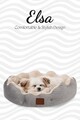 Pat pentru animale de companie, Paws & Whiskers, Elsa Dog S, Material exterior: 100% poliester, Gri / Bej