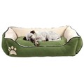 Pat pentru animale de companie, Paws & Whiskers, Lucy Dog & Cat S, Material exterior: 100% poliester, Verde / Ecru