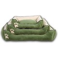 Pat pentru animale de companie, Paws & Whiskers, Lucy Dog & Cat S, Material exterior: 100% poliester, Verde / Ecru