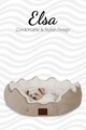 Pat pentru animale de companie, Paws & Whiskers, Elsa Dog M, Material exterior: 100% poliester, Crem