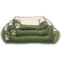 Pat pentru animale de companie, Paws & Whiskers, Lucy Dog & Cat M, Material exterior: 100% poliester, Verde / Ecru