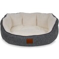 Pat pentru animale de companie, Paws & Whiskers, Coco L, Material exterior: 100% poliester, Gri/Alb