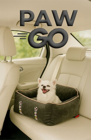 Pat pentru animale de companie, Paws & Whiskers, Paw Go, Material exterior: 100% poliester, Antracit