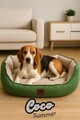 Pat pentru animale de companie, Paws & Whiskers, Coco Summer L, Material exterior: 100% poliester, Verde