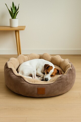 Pat pentru animale de companie, Paws & Whiskers, Elsa Dog L, Material exterior: 100% poliester, Maro