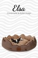 Pat pentru animale de companie, Paws & Whiskers, Elsa Dog L, Material exterior: 100% poliester, Maro
