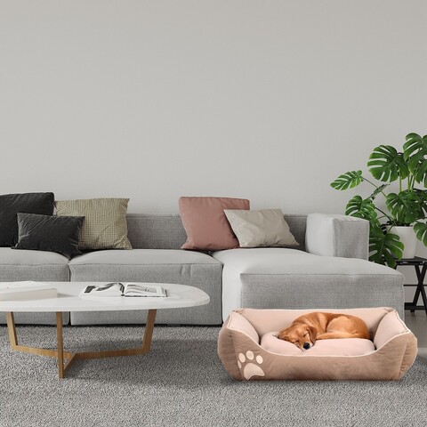 Pat pentru animale de companie, Paws & Whiskers, Lucy Dog & Cat L, Material exterior: 100% poliester, Maro / Bej