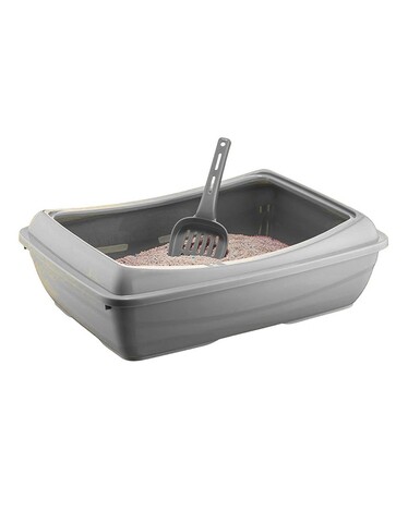 Litiera pentru pisici, Paws & Whiskers, 5091-5, Plastic, Gri