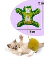 Jucărie pentru pisici, Paws & Whiskers, Miyav 1012, 100% MATERIAL TEXTIL PLUȘOS, Verde