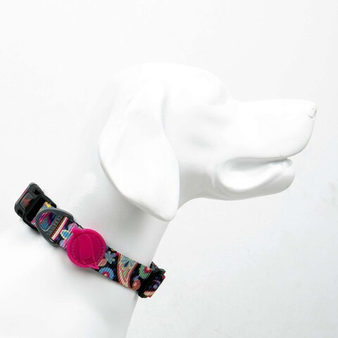 Zgarda pentru câini, Paws & Whiskers, Paisley, Poliester, Multicolor