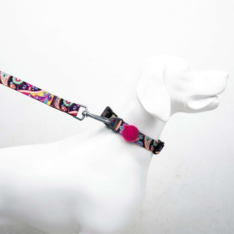 Lesă pentru câini, Paws & Whiskers, Paisley Small, Poliester, Multicolor