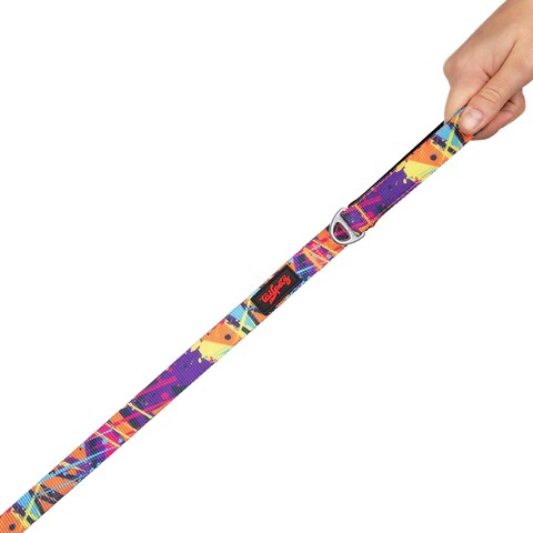 Lesă pentru câini, Paws & Whiskers, Splash Medium, Poliester, Multicolor