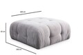 Taburet, Atelier del Sofa, 560ARE4150, Lemn de fag / PAL, Gri deschis