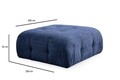 Taburet, Atelier del Sofa, 560ARE4151, Lemn de fag / PAL, Albastru navy