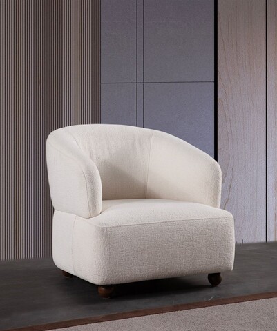 Fotoliu, Atelier del Sofa, 560ARE5235, Cadru: LEMN/PAL, Alb