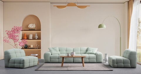 Fotoliu, Atelier del Sofa, 560ARE2938, Lemn de fag / PAL, Verde pal