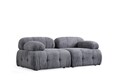 Canapea 2 locuri, Atelier del Sofa, 560ARE1556, Lemn de fag / PAL, Gri