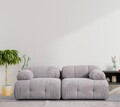 Canapea 2 locuri, Atelier del Sofa, 560ARE1558, Lemn de fag / PAL, Gri deschis