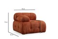 Canapea 2 locuri, Atelier del Sofa, 560ARE1554, Lemn de fag / PAL, Portocaliu