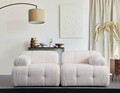 Canapea 2 locuri, Atelier del Sofa, 560ARE1550, Lemn de fag / PAL, Alb