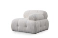 Canapea 2 locuri, Atelier del Sofa, 560ARE1550, Lemn de fag / PAL, Alb