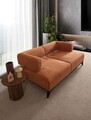 Canapea 2 locuri, Atelier del Sofa, 560ARE5212, Lemn;PAL, Portocaliu/Negru
