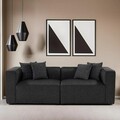 Canapea 2 locuri, Atelier del Sofa, 560ARE2897, Lemn, Antracit