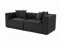 Canapea 2 locuri, Atelier del Sofa, 560ARE2897, Lemn, Antracit