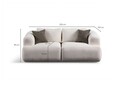 Canapea 2 locuri, Atelier del Sofa, 560ARE5246, Cadru: LEMN/PAL, Alb