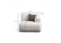 Canapea 2 locuri, Atelier del Sofa, 560ARE5246, Cadru: LEMN/PAL, Alb