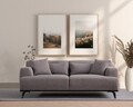 Canapea 2 locuri, Atelier del Sofa, 560ARE1547, Lemn de fag / PAL, Maro / Gri